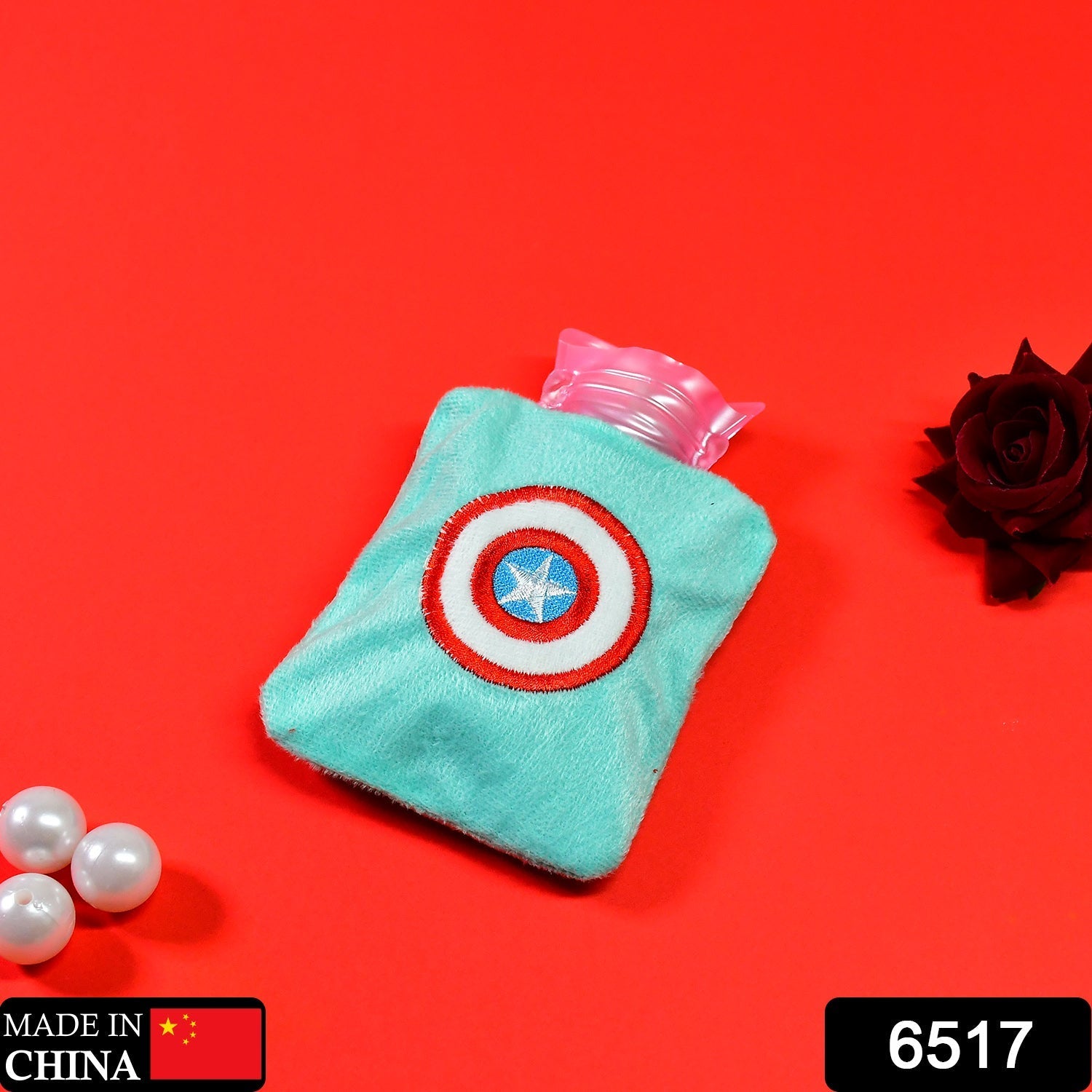 6517 Captain America's Shield small Hot Water Bag with Cover for Pain Relief, Neck, Shoulder Pain and Hand, Feet Warmer, Menstrual Cramps. 6517 Captain America's Shield small Hot Water Bag with Cover for Pain Relief, Neck, Shoulder Pain and Hand, Feet Warmer, Menstrual Cramps.